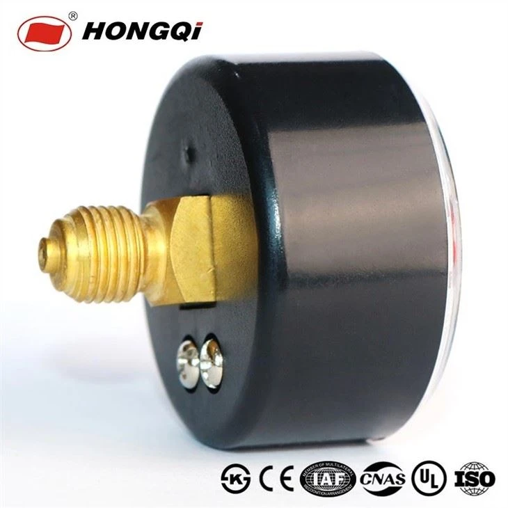 black painted steel  Brass Socket pressure gauge