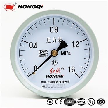 Gasmælir 0-1,6 MPa vísir með lægri baktengingu