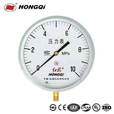 200mm hagkvæmt neðri fjall stál mál manometer ZG1 / 2 ", G1 / 2", 1/2 "NPT ± 1,6% nákvæmni